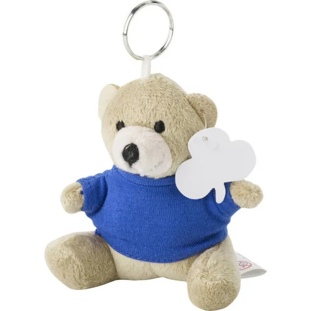  Keyring, plush teddy bear blue