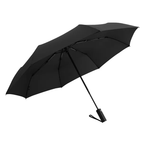 VERTIGO Foldable windproof umbrella with auto open/close function - CASTELLI Black