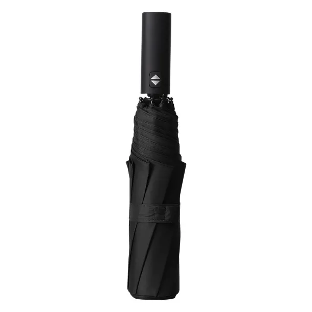 VERTIGO Foldable windproof umbrella with auto open/close function - CASTELLI Black