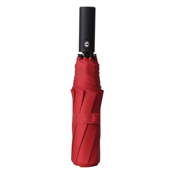 VERTIGO Foldable windproof umbrella with auto open/close function - CASTELLI Red