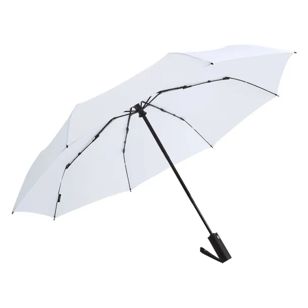 VERTIGO Foldable windproof umbrella with auto open/close function - CASTELLI White