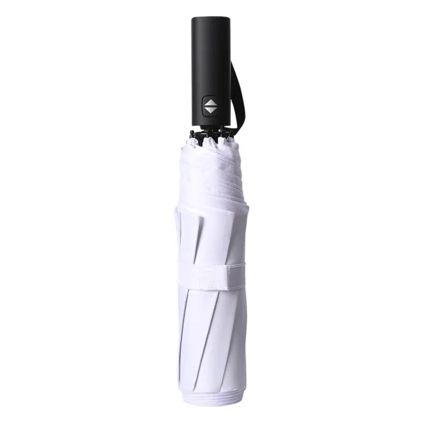 VERTIGO Foldable windproof umbrella with auto open/close function - CASTELLI White