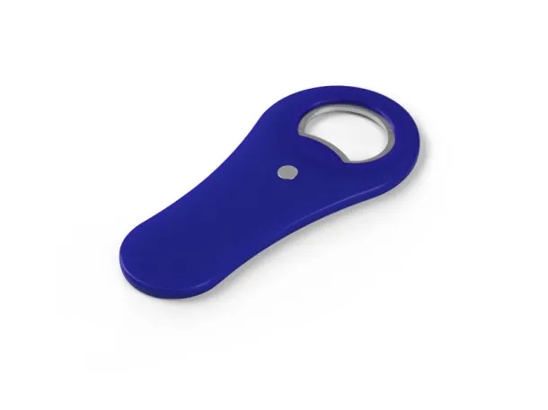 PUB plastic bottle opener with magnet Blue