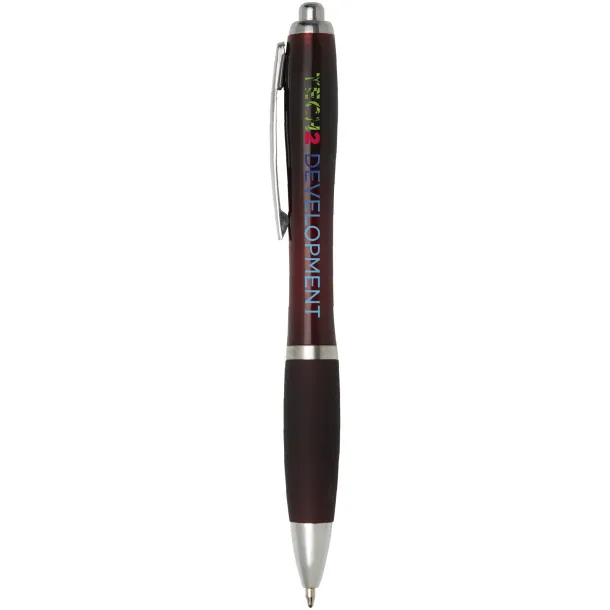 Nash ballpoint pen with coloured barrel and grip Merlot