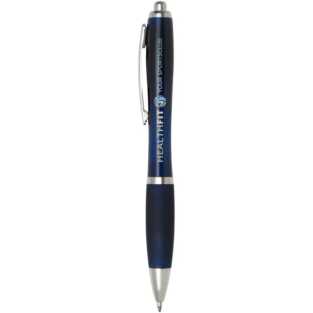 Nash ballpoint pen with coloured barrel and grip Indigo blue