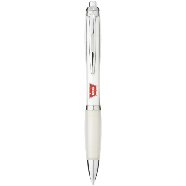 Nash ballpoint pen with coloured barrel and grip - Unbranded White