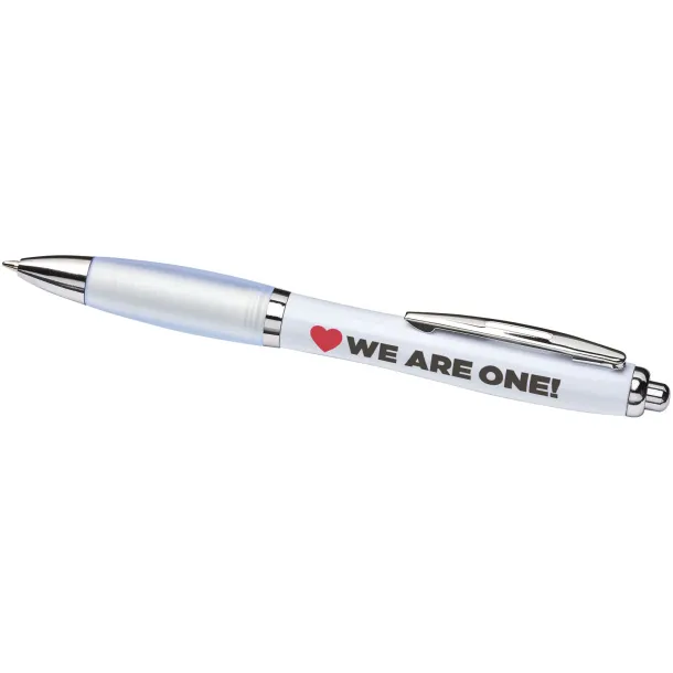 Nash ballpoint pen with coloured barrel and grip - Unbranded White