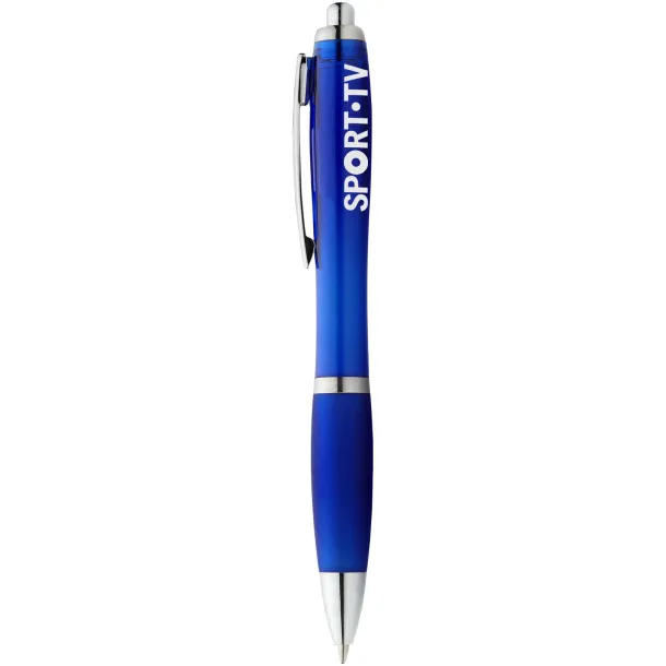 Nash ballpoint pen with coloured barrel and grip Royal blue