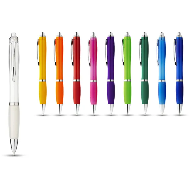 Nash ballpoint pen with coloured barrel and grip Pink