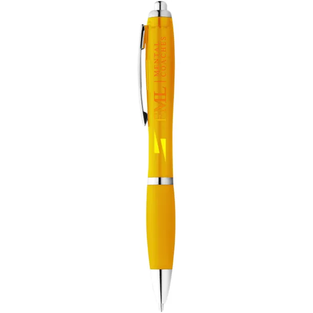 Nash ballpoint pen with coloured barrel and grip - Unbranded Yellow