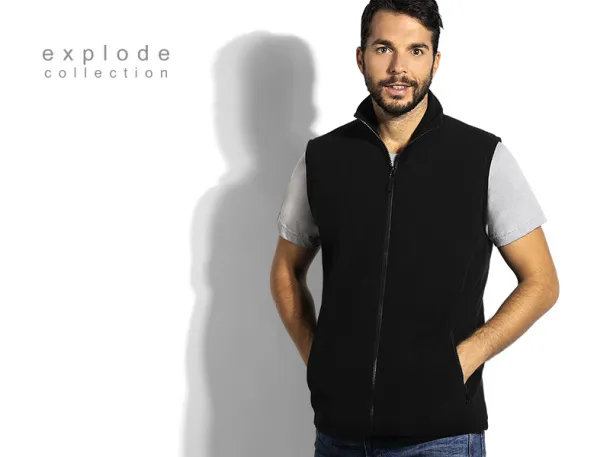 GLECHER VEST polar fleece vest - EXPLODE Black