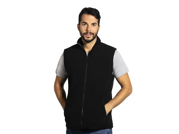 GLECHER VEST polar fleece vest - EXPLODE Black