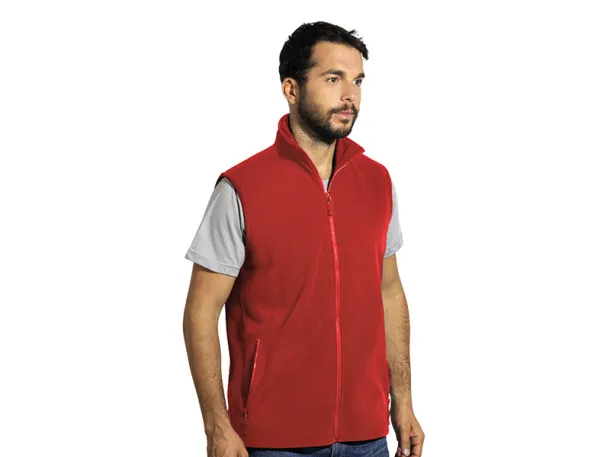 GLECHER VEST polar fleece vest - EXPLODE Red