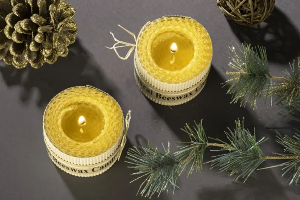 HANNI Beeswax candle set Žuta