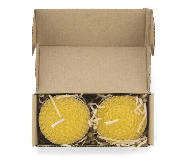 HANNI Beeswax candle set Žuta