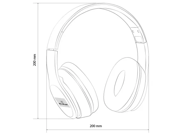 OPUS Bežične bluetooth sklopive slušalice - PIXO Crna