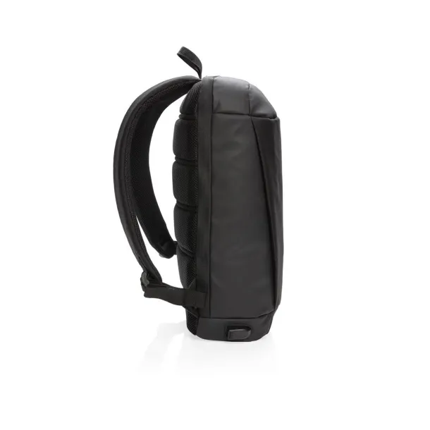  Madrid anti-theft RFID USB laptop backpack PVC free - XD Xclusive Black Black