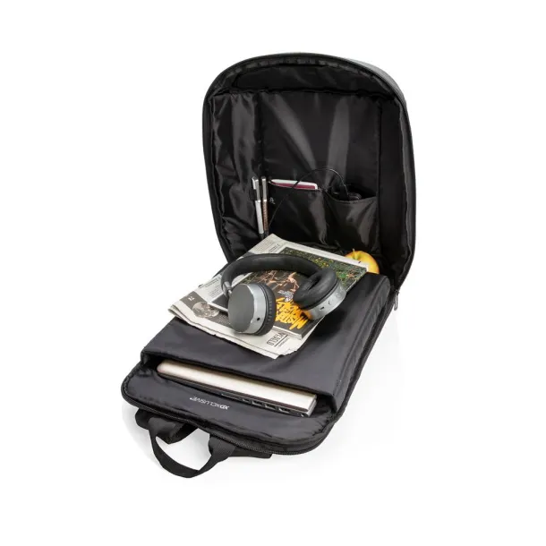  Madrid anti-theft RFID USB laptop backpack PVC free - XD Xclusive Black Black