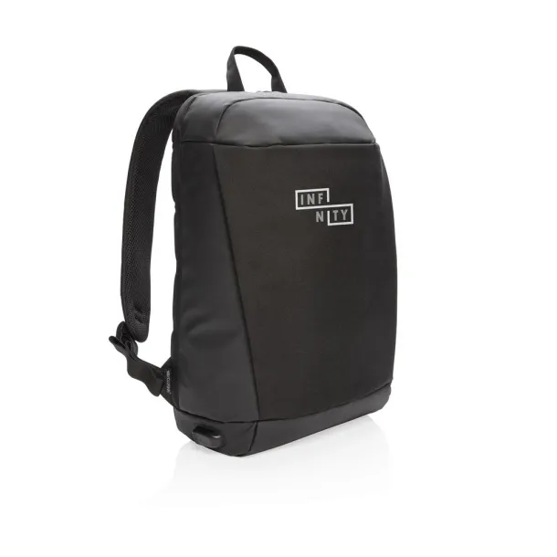  Madrid USB ruksak za laptop s RFID zaštitom protiv krađe, 15,6" - XD Xclusive Crna Crna