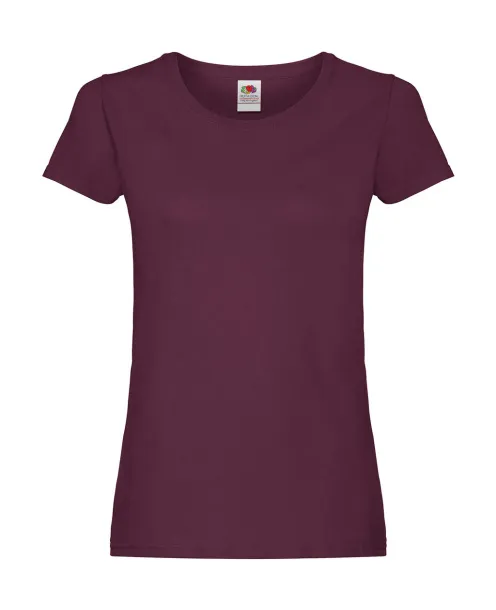  Klasična ženska kratka majica, 145 g/m² - Fruit of the Loom burgundac