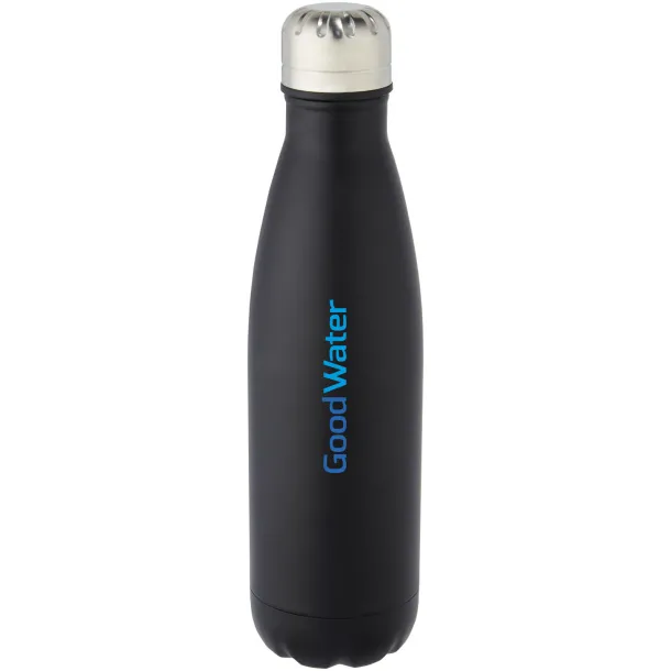 Cove 500 ml vacuum insulated stainless steel bottle Solid black