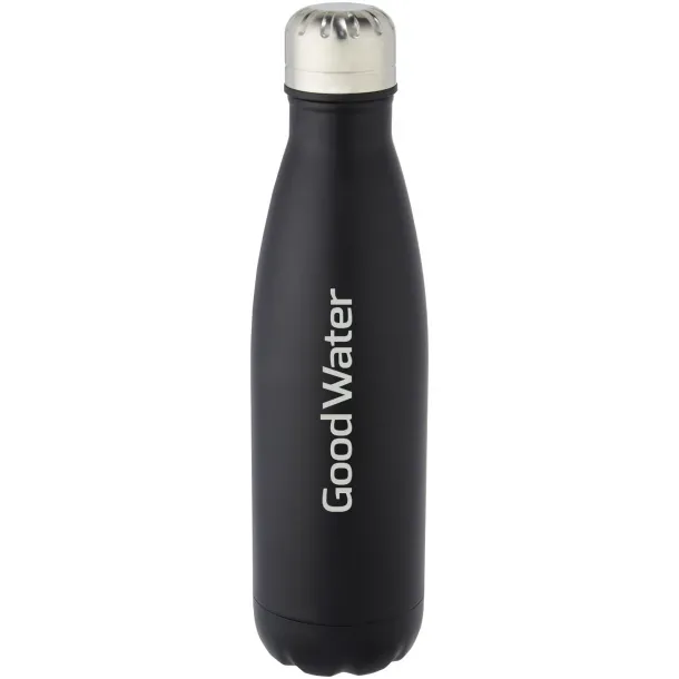 Cove 500 ml vacuum insulated stainless steel bottle Solid black