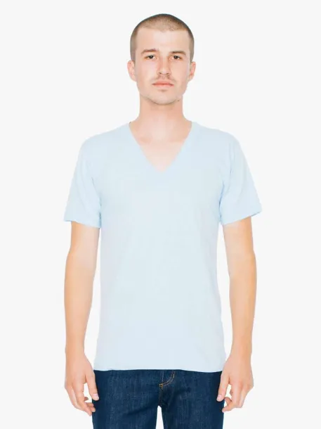  UNISEX FINE JERSEY V-NECK T-SHIRT - American Apparel Light Blue