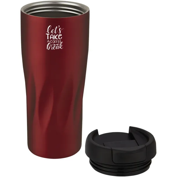 Waves 450 ml copper vacuum insulated tumbler - Unbranded Red