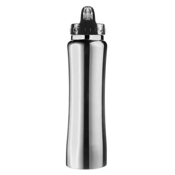  Thermo bottle 490 ml with drinking straw silver