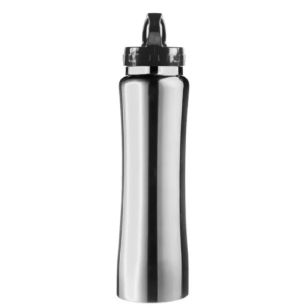  Thermo bottle 490 ml with drinking straw silver