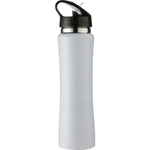  Thermo bottle 490 ml with drinking straw white