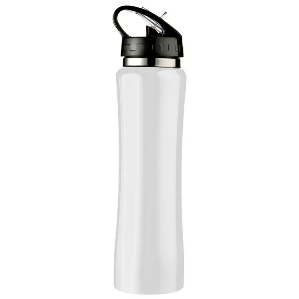  Thermo bottle 490 ml with drinking straw white