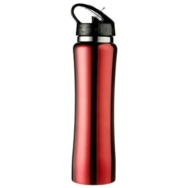  Thermo bottle 490 ml with drinking straw red