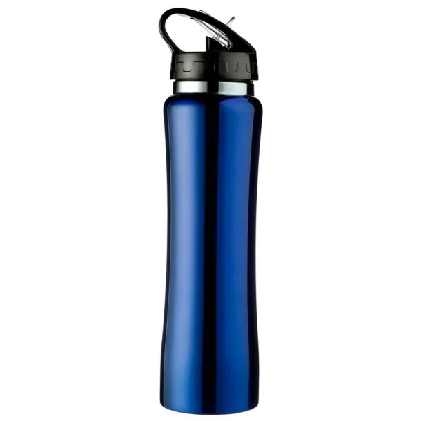  Thermo bottle 490 ml with drinking straw blue