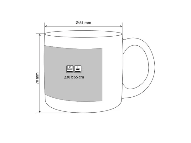 PACO MINI Keramička šalica, 230 ml - CASTELLI Crna