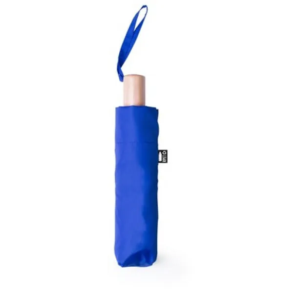  RPET windproof manual umbrella, foldable blue