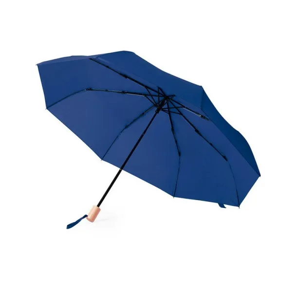  RPET windproof manual umbrella, foldable Mornarski plava