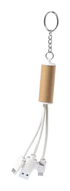 Paplen keyring USB charger cable Natural