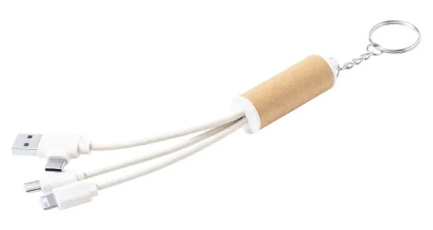 Paplen keyring USB charger cable Natural