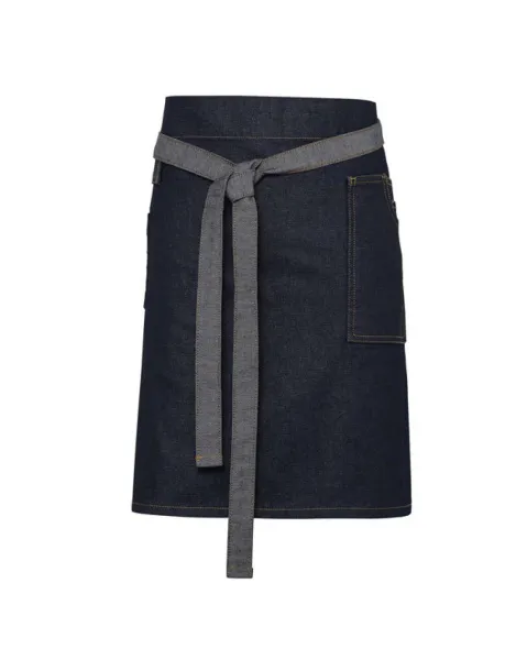  'DIVISION' WAXED LOOK DENIM WAIST APRON - Premier Indigo Denim