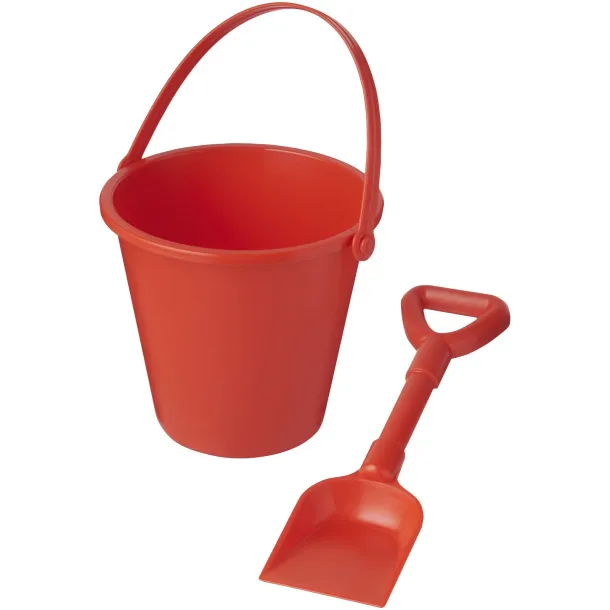 Tides recycled beach bucket and spade Red