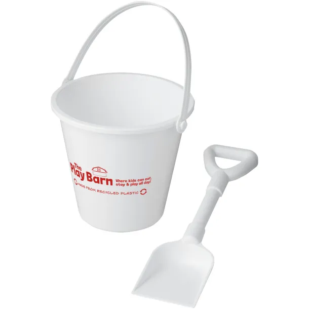 Tides recycled beach bucket and spade - Unbranded White