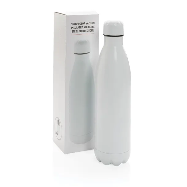  Solid color vacuum stainless steel bottle 750ml - XD Collection White 