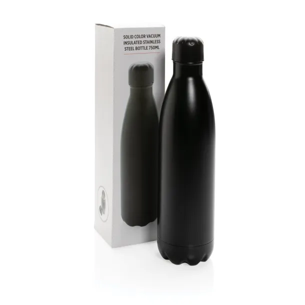  Solid color vacuum stainless steel bottle 750ml - XD Collection Black 