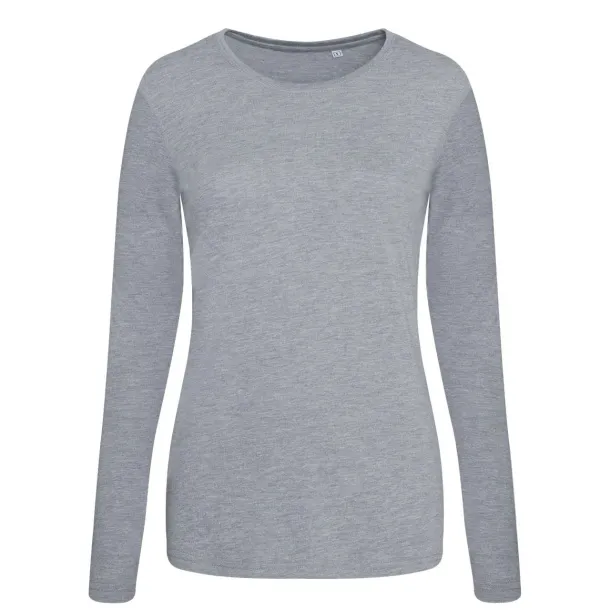  LONG SLEEVE GIRLIE TRI-BLEND T - Just Ts Heather Grey