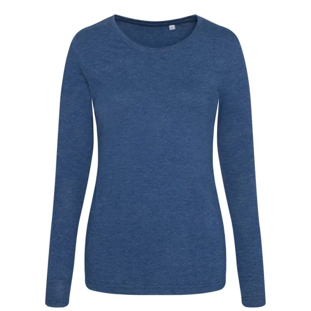  LONG SLEEVE GIRLIE TRI-BLEND T - Just Ts Heather Navy