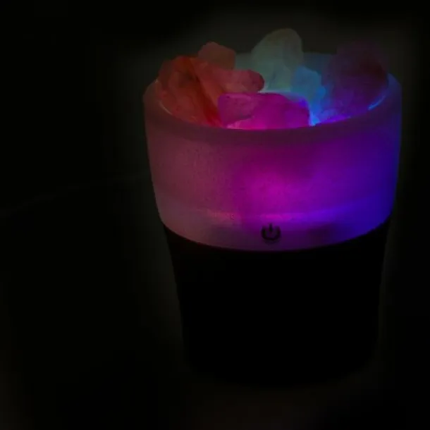  Ovlaživač zraka, višebojno svjetlo, kamenčići himalajske soli Bijela