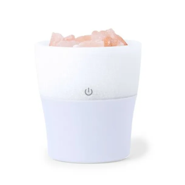  Ovlaživač zraka, višebojno svjetlo, kamenčići himalajske soli Bijela