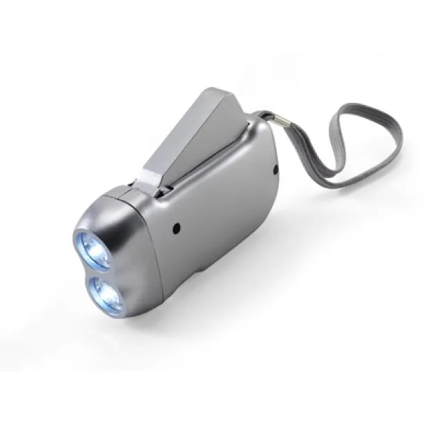  Dynamo torch 2 LED silver