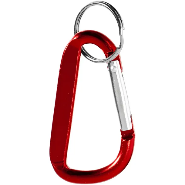 Timor RCS recycled aluminium carabiner keychain Red